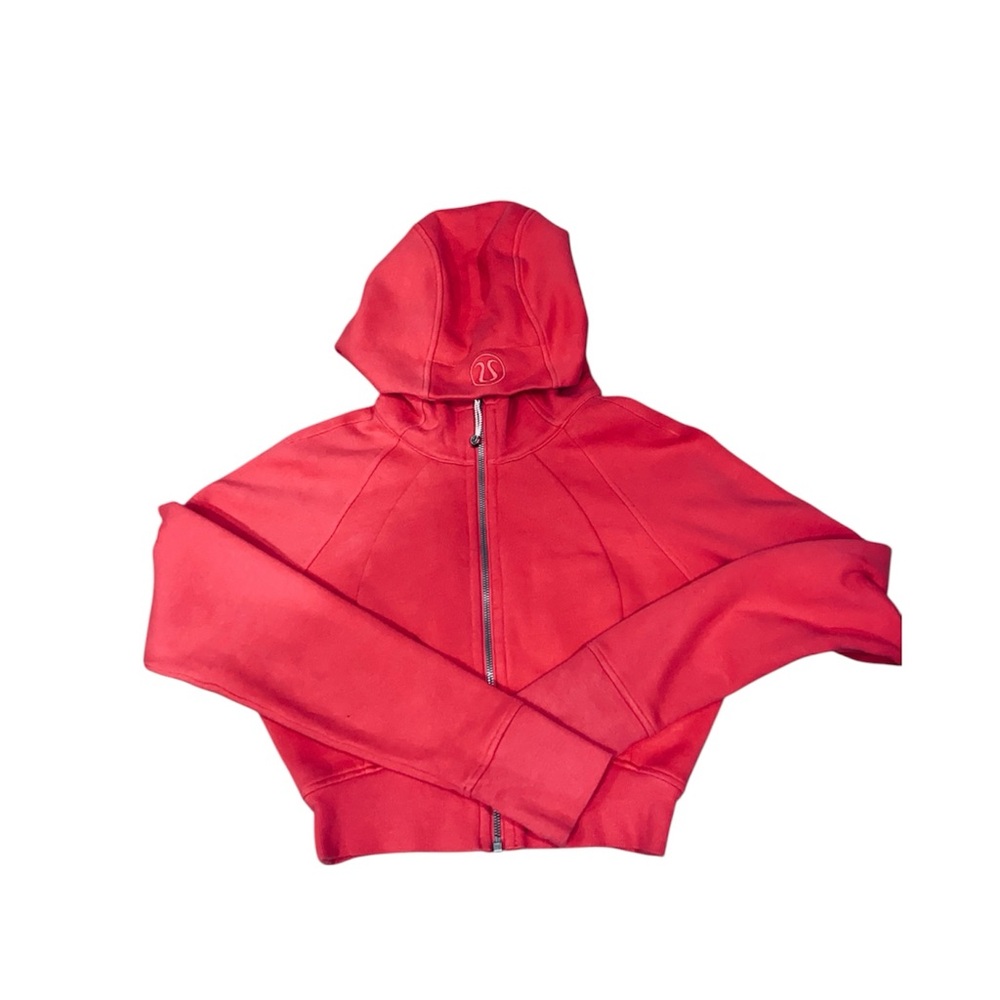 Lululemon Cropped Scuba Hoodie Sweatshirt Lip Gloss Pink Size 6